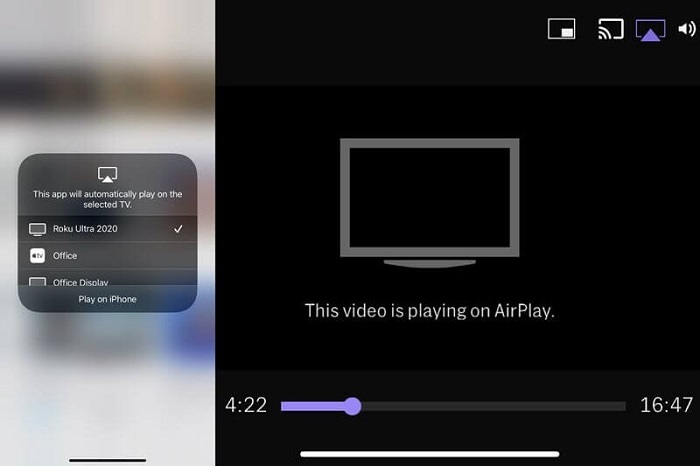AirPlay Hulu to TV Using iPhone