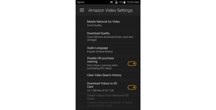Download Amazon Video to SD Card