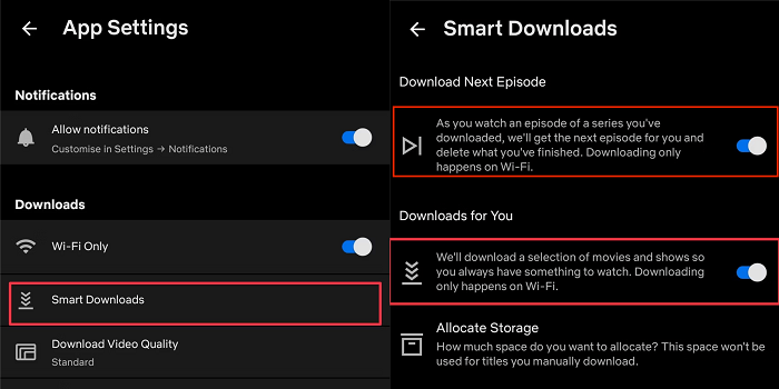 Change Download Video Quality of Netflix Movies on Android