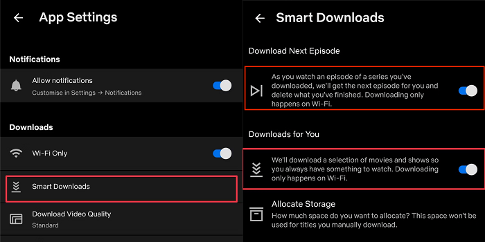 Aktivieren Sie Netflix Smart Downloads auf Android