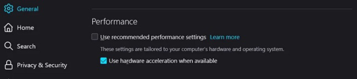 Firefox Hardware Acceleration