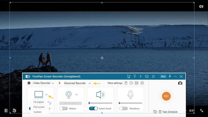 Set Recording Parameters on FonePaw