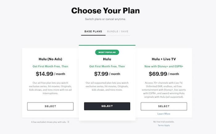Hulu Plans