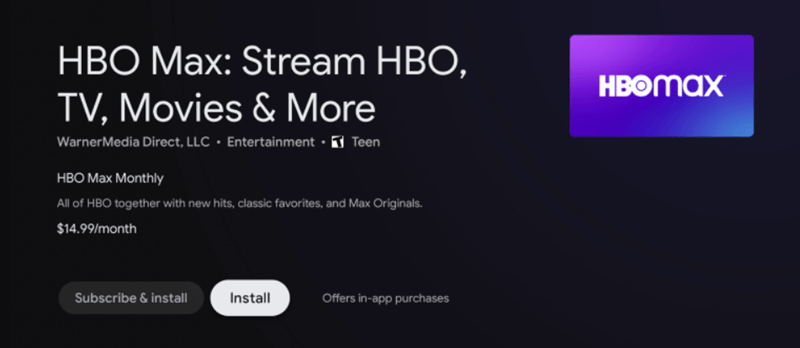 Install HBO Max on TV