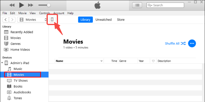 Windows iTunes Interface