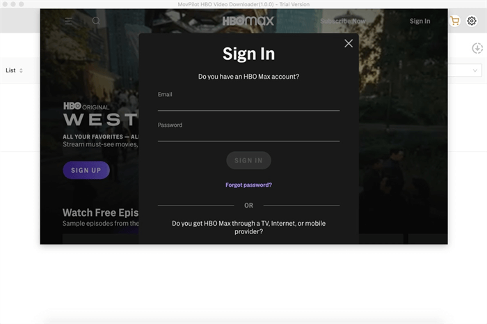 Log in HBO Max Account
