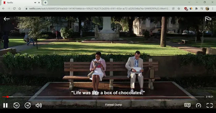 Screenshot on Netflix in Sandbox