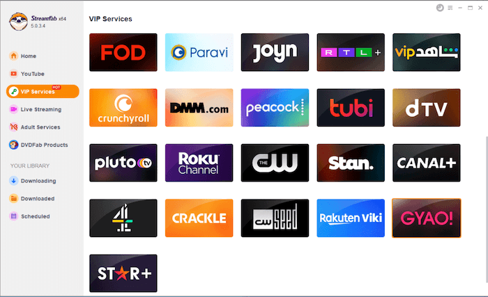 Popular Platforms Supported by StreamFab